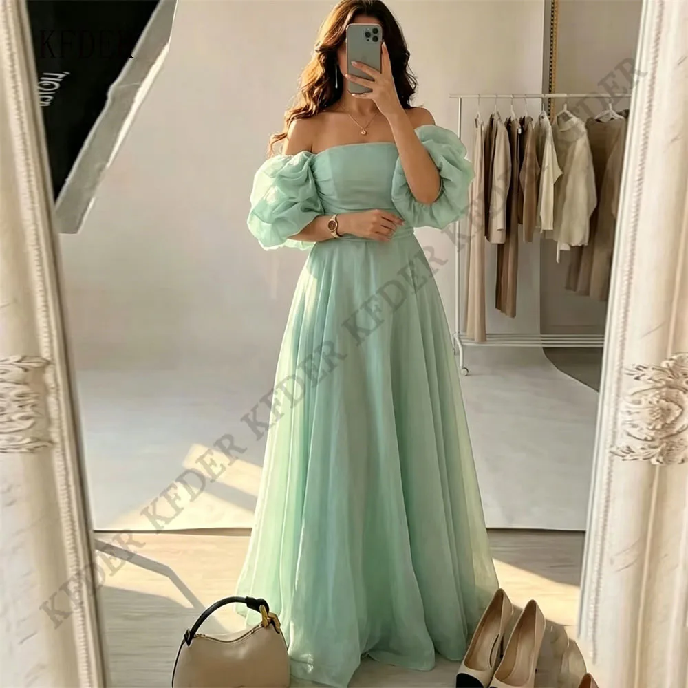 Simple Light Green Off Shoulder Strapless Prom Dress A Line Short Puff Sleeves Formal Party Floor Length Party Dresses 2026
Simple Light Green Off Shoulder Strapless Prom Dress A Line Short Puff Sleeves Formal Party Floor Length Party Dresses 2026