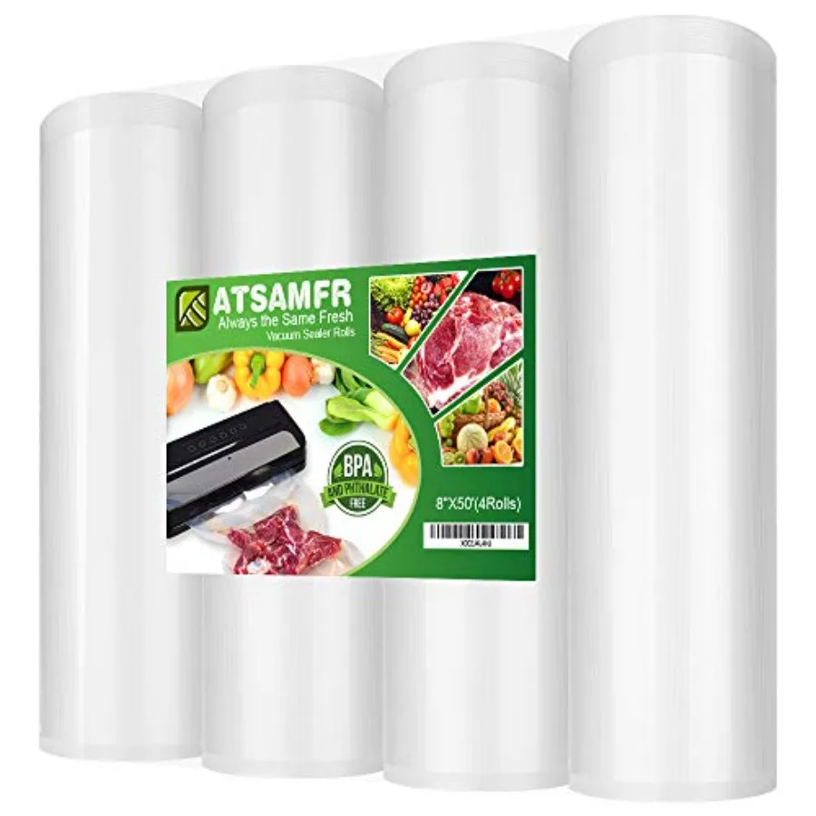 Total 200Feet 8x50 Rolls 4 Pack Vacuum Sealer Food Bags Rolls with BPA FreeHeavy Duty Great for Vac Storage or Sous Vide Cookin
Total 200Feet 8x50 Rolls 4 Pack Vacuum Sealer Food Bags Rolls with BPA FreeHeavy Duty Great for Vac Storage or Sous Vide Cookin