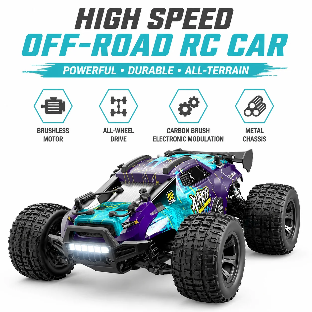 SCY 18101 High-Speed Full-Scale Four-Wheel Drive Big Foot Remote Control Car 1:18 Off-Road Vehicle 2.4GHz Boys' Toy Gift
SCY 18101 High-Speed Full-Scale Four-Wheel Drive Big Foot Remote Control Car 1:18 Off-Road Vehicle 2.4GHz Boys' Toy Gift