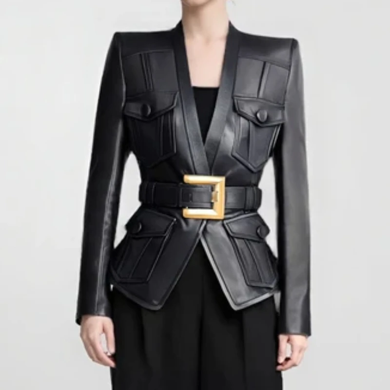 Solid Slimming Spliced Pockets Temperament Jackets foWomeV Neck Patchwork ButtoFashioJacket FemalClothing
Solid Slimming Spliced Pockets Temperament Jackets foWomeV Neck Patchwork ButtoFashioJacket FemalClothing