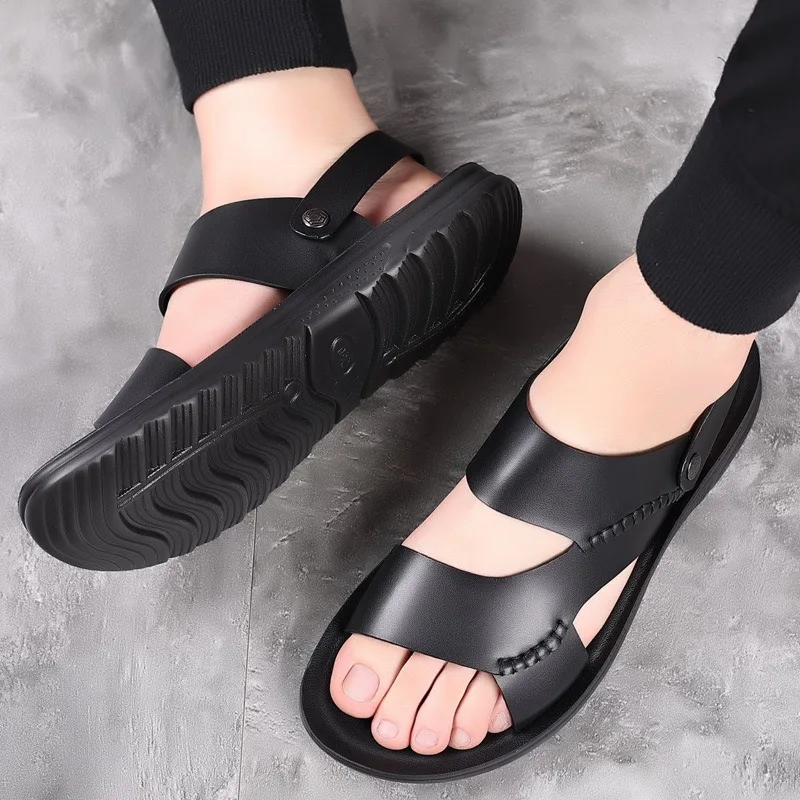 Sandals for Men Luxury Brand Leather Sandal Fashion Casual Beach Sandals for Men Outdoor Non Slip Flat Sandals Sandalias Hombre
Sandals for Men Luxury Brand Leather Sandal Fashion Casual Beach Sandals for Men Outdoor Non Slip Flat Sandals Sandalias Hombre