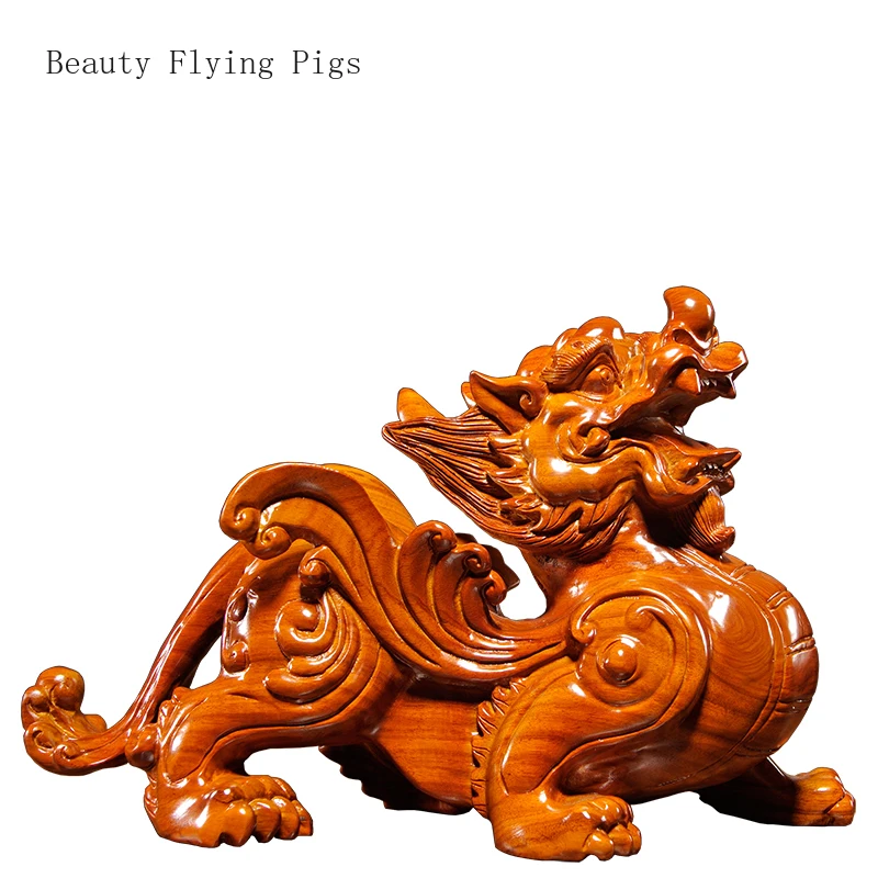 Chinese style handmade solid wood carving Pixiu decorations for home, living room, office desk, and desktop decoration Animal
Chinese style handmade solid wood carving Pixiu decorations for home, living room, office desk, and desktop decoration Animal