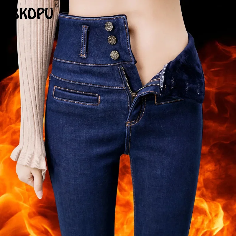 Plus Size 5xl Thicken Winter Jeans Women Button Fly High Waist Plus Velvet Skinny Denim Pants Plush Warm Stretch Pencil Vaqueros
Plus Size 5xl Thicken Winter Jeans Women Button Fly High Waist Plus Velvet Skinny Denim Pants Plush Warm Stretch Pencil Vaqueros
