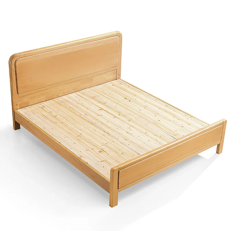 Modern simple Chinese solid wood bed, bedroom double bed, household all solid wood beech bed
Modern simple Chinese solid wood bed, bedroom double bed, household all solid wood beech bed