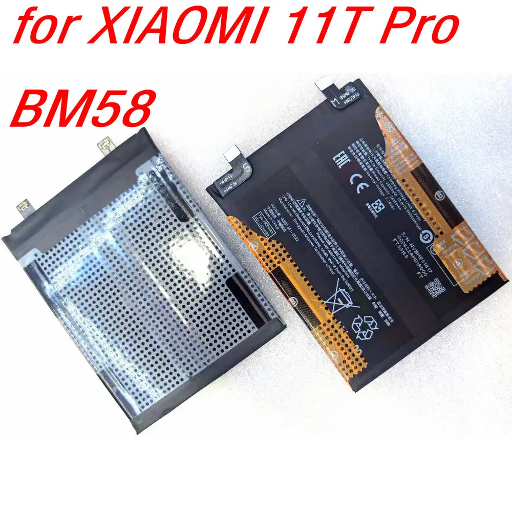 Новый сменный аккумулятор высокой емкости BM58 для мобильного телефона XIAOMI 11T Pro, поддержка быстрой зарядки 120 Вт
Новый сменный аккумулятор высокой емкости BM58 для мобильного телефона XIAOMI 11T Pro, поддержка быстрой зарядки 120 Вт