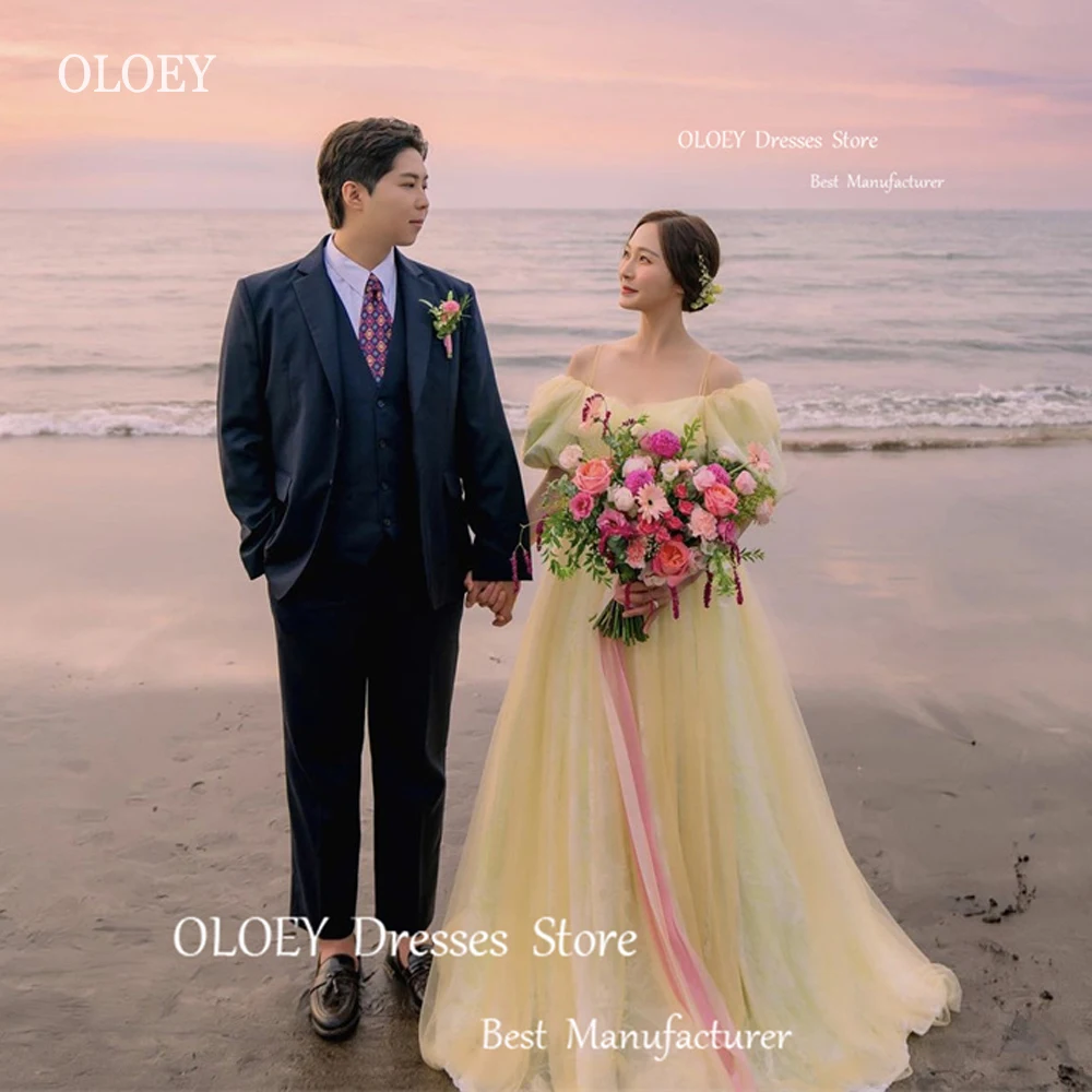 OLOEY Fairy Yellow Tulle Long Prom Dresses Korea Spaghetti Straps Off Shoulder Puff Long Sleeves Evening Gowns Bride Photoshoot
OLOEY Fairy Yellow Tulle Long Prom Dresses Korea Spaghetti Straps Off Shoulder Puff Long Sleeves Evening Gowns Bride Photoshoot