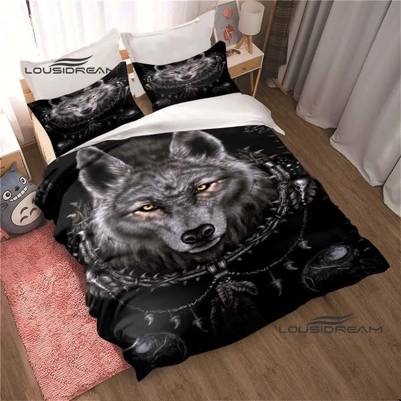 Wolf Dreamcatcher Quilt Cover Pillowcase Set 3D Printing Animal Home Decoration Boy Girl Creative Queen King Size Bedding Set
Wolf Dreamcatcher Quilt Cover Pillowcase Set 3D Printing Animal Home Decoration Boy Girl Creative Queen King Size Bedding Set