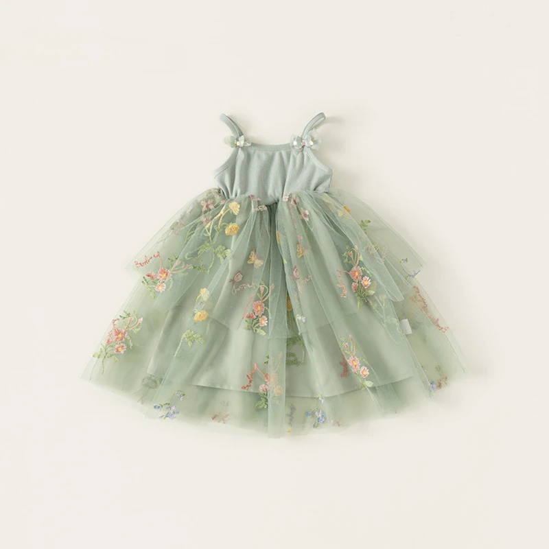 2026 New Hot Selling Summer Light Green Satin Strap Splicing Mesh Flower Pattern Princess Dress
2026 New Hot Selling Summer Light Green Satin Strap Splicing Mesh Flower Pattern Princess Dress