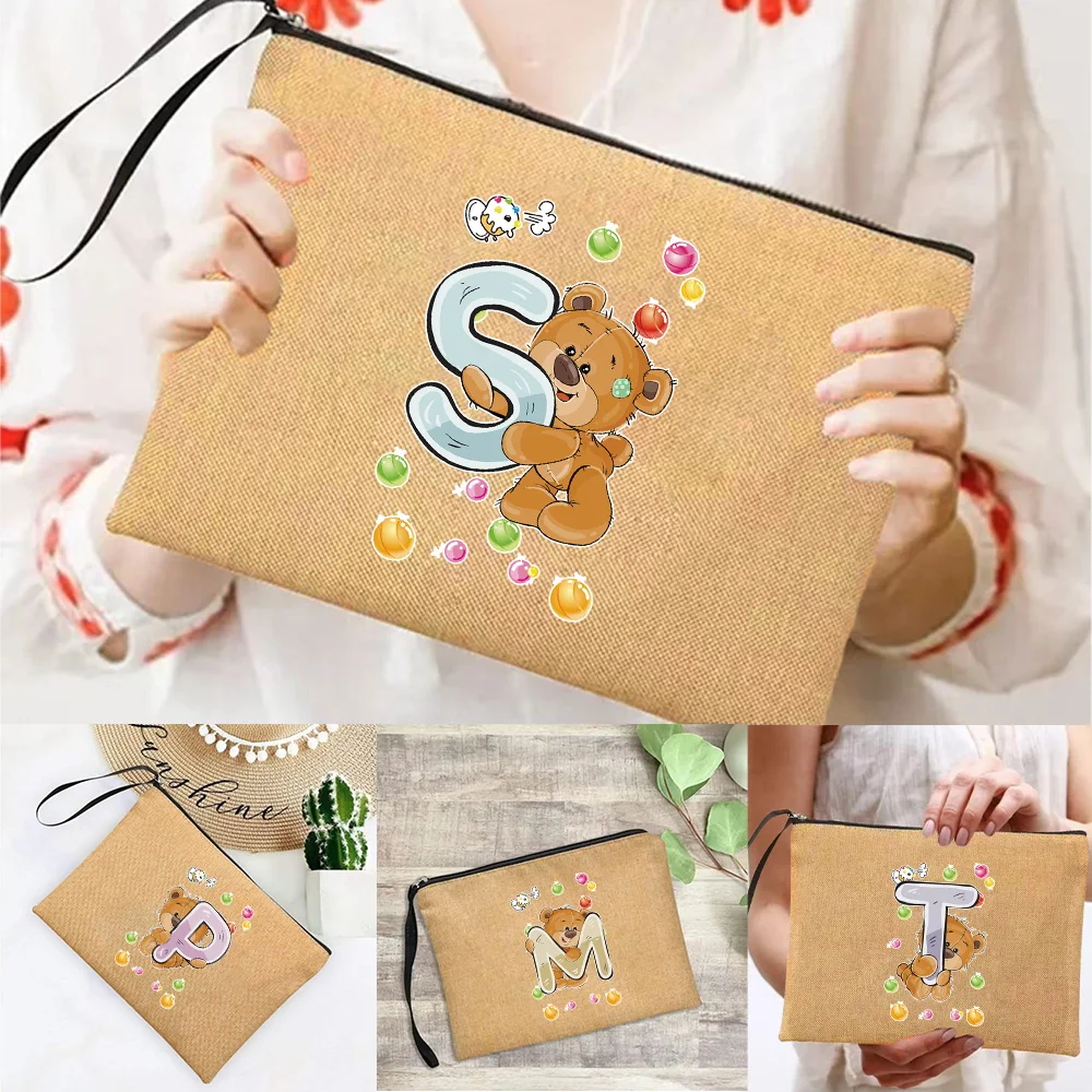 Cosmetic Bag Cosmetic Pack Handbag Travel Toiletry Wash Kit Storage Imitation Cotton Pouch Women Canvas bear Serie
Cosmetic Bag Cosmetic Pack Handbag Travel Toiletry Wash Kit Storage Imitation Cotton Pouch Women Canvas bear Serie