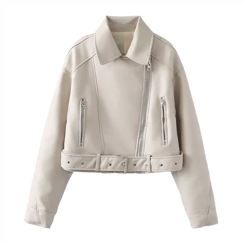 Stylish Pure Color Casual PU Biker Jacket Women's Fashion Spring Autumn New Arrival Versatile Leather Coat Short Sleeve Zipper
Stylish Pure Color Casual PU Biker Jacket Women's Fashion Spring Autumn New Arrival Versatile Leather Coat Short Sleeve Zipper