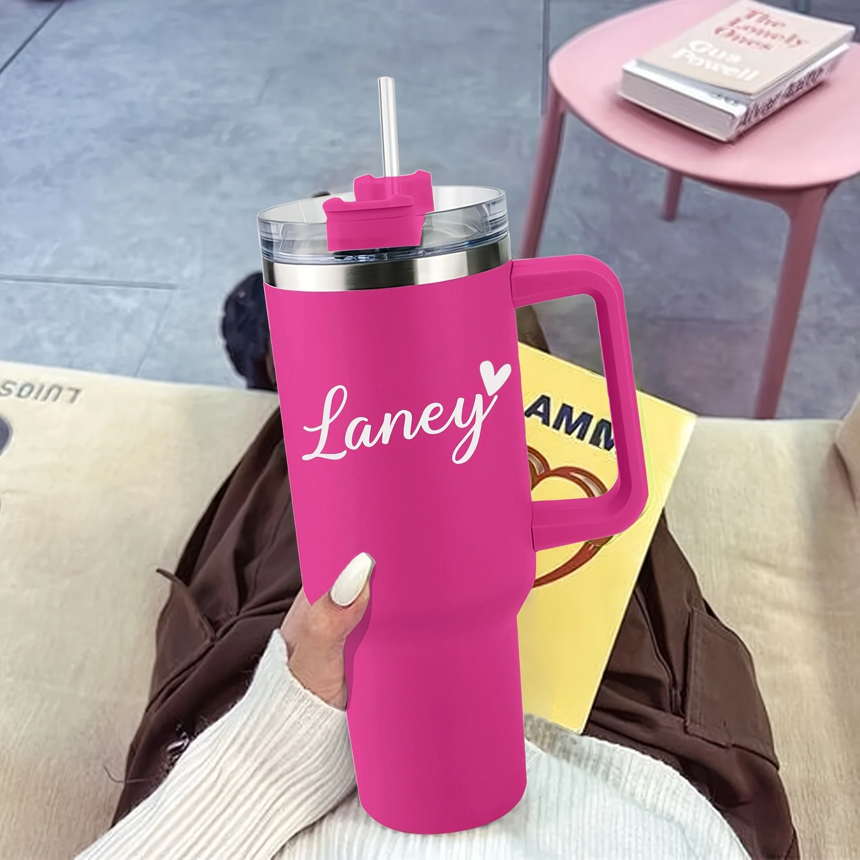 1pc Personalized Roller with Name And Text, 40 Ounce Insulated Cup with Handle, Lid, And Straw, Stainless Steel Large Vacuum Insulated - Customized Gifts for Friends, Mothers, Bridal Parties, Birthdays, And Teachers
1pc Personalized Roller with Name And Text, 40 Ounce Insulated Cup with Handle, Lid, And Straw, Stainless Steel Large Vacuum Insulated - Customized Gifts for Friends, Mothers, Bridal Parties, Birthdays, And Teachers