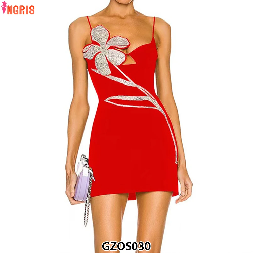 Summer Bandage Mini Dresses Women Thin Strap Flower Crystal Bodycon Dress for Party-GZOS030
Summer Bandage Mini Dresses Women Thin Strap Flower Crystal Bodycon Dress for Party-GZOS030