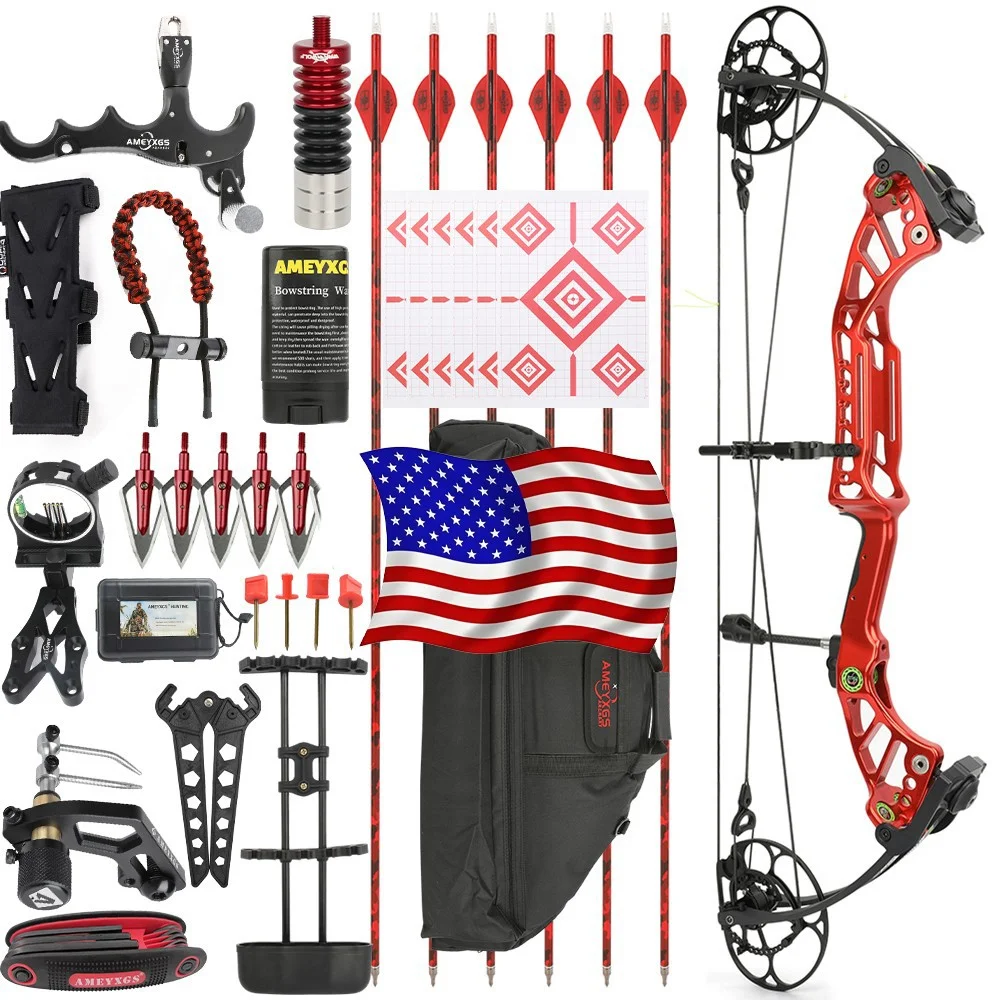 Compound Bow with Arrow Set 40-75lbs 29" Axle-Axle CNC Machining 350FPS 85% Let-off for Archery Hunting Shooting Target Practice Competition Accessories
Compound Bow with Arrow Set 40-75lbs 29" Axle-Axle CNC Machining 350FPS 85% Let-off for Archery Hunting Shooting Target Practice Competition Accessories