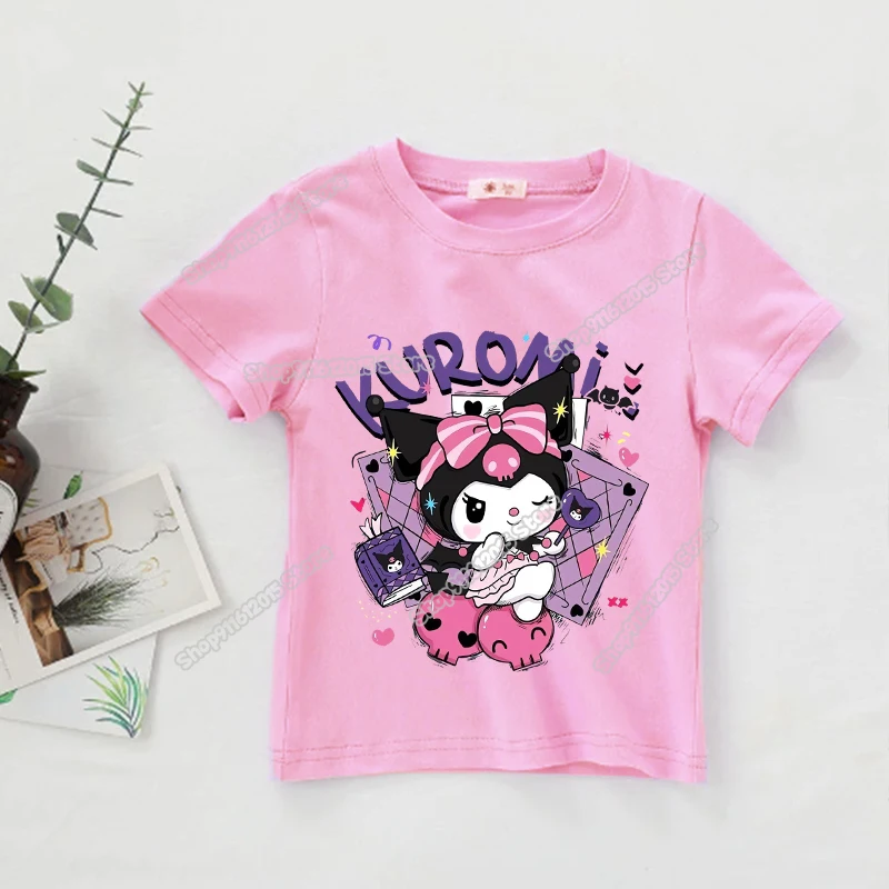 Cartoon Kuromi Melody Girl T-Shirt Kawaii Cute Kids Short Sleeve Tee Summer Cotton Tops Children Casual T Shirt Toddler Clothes
Cartoon Kuromi Melody Girl T-Shirt Kawaii Cute Kids Short Sleeve Tee Summer Cotton Tops Children Casual T Shirt Toddler Clothes