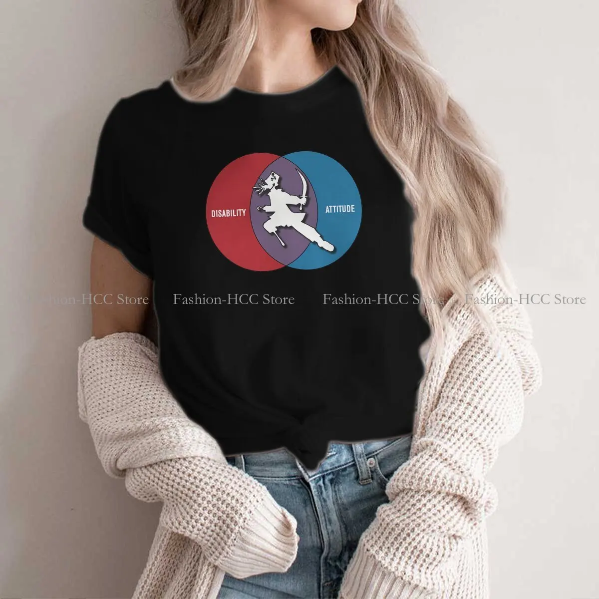 Disabilities With Attitude Hip Hop Polyester TShirt Venn Diagram Printing Tops Casual T Shirt Female Short Sleeve
Disabilities With Attitude Hip Hop Polyester TShirt Venn Diagram Printing Tops Casual T Shirt Female Short Sleeve