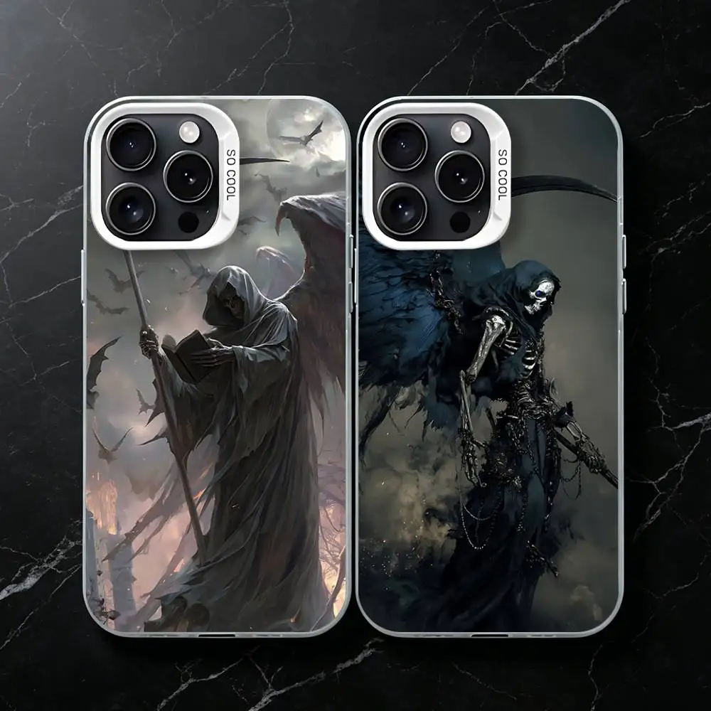 Grim Reaper Death Skeleton Phone Case for iPhone 17 16 Pro Plus 15 14 13 Max Mini 12 11 X XS Air Shield Bumper
Grim Reaper Death Skeleton Phone Case for iPhone 17 16 Pro Plus 15 14 13 Max Mini 12 11 X XS Air Shield Bumper