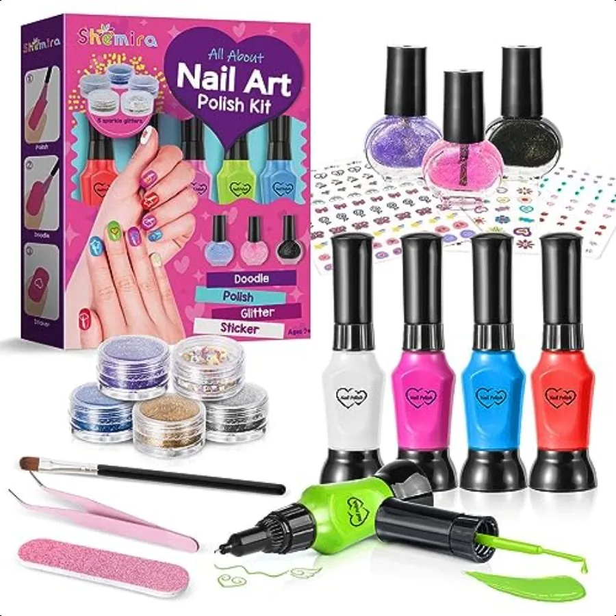 Shemira Nail Art Kit for Girls Nail Polish Kit for Ages 712 Years Old Ideal Birthday Gift for Girls 7 8 9 10 11 12 Years Old Na
Shemira Nail Art Kit for Girls Nail Polish Kit for Ages 712 Years Old Ideal Birthday Gift for Girls 7 8 9 10 11 12 Years Old Na