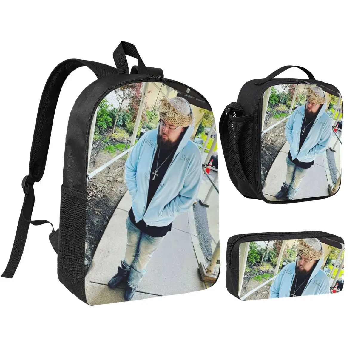 Joeyy Singer Vocalist Music Rapper Backpack Boys Girls BookBag School Bag Shoulder Bags 3ps Insulated Lunch Bag Pencil Case
Joeyy Singer Vocalist Music Rapper Backpack Boys Girls BookBag School Bag Shoulder Bags 3ps Insulated Lunch Bag Pencil Case