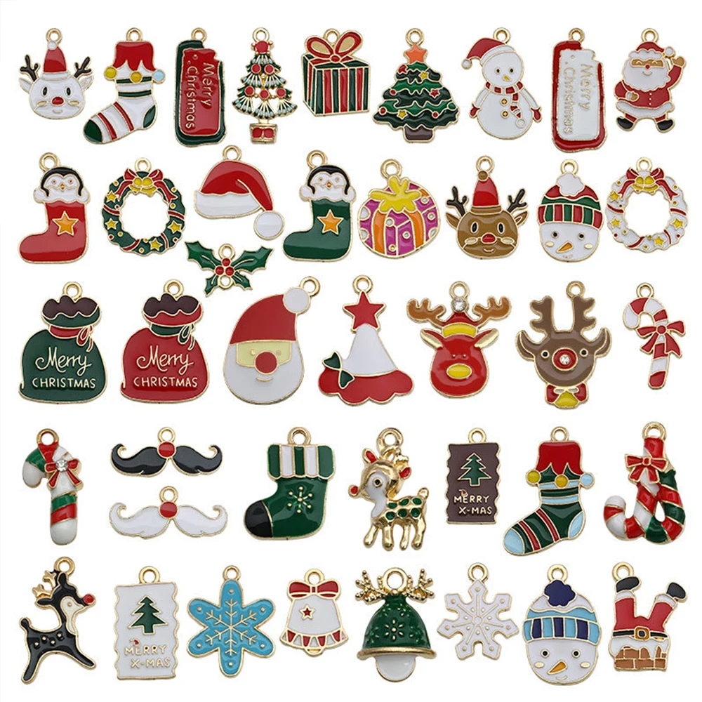 40Pcs Mixed Styles Colorful Christmas Charms Enamel Xmas Gifts Tree Santa Claus Pendants for DIY Jewelry Making Hadmade Findings
40Pcs Mixed Styles Colorful Christmas Charms Enamel Xmas Gifts Tree Santa Claus Pendants for DIY Jewelry Making Hadmade Findings