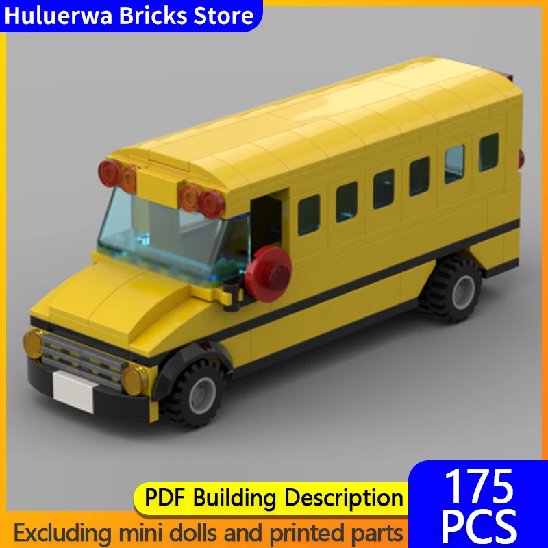 Модель городской автомобиль MOC, строительные кирпичи, американский желтый школьный автобус, модульная технология, детские праздничные подарки, сборные игрушки, костюм 
Модель городской автомобиль MOC, строительные кирпичи, американский желтый школьный автобус, модульная технология, детские праздничные подарки, сборные игрушки, костюм