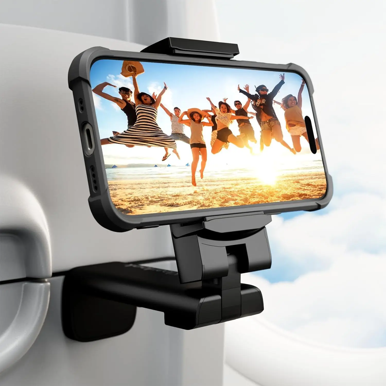 Universal Airplane Phone Holder with 360° Rotation, Travel Essential for Hands-Free Use in Flight, Home, Office
Universal Airplane Phone Holder with 360° Rotation, Travel Essential for Hands-Free Use in Flight, Home, Office