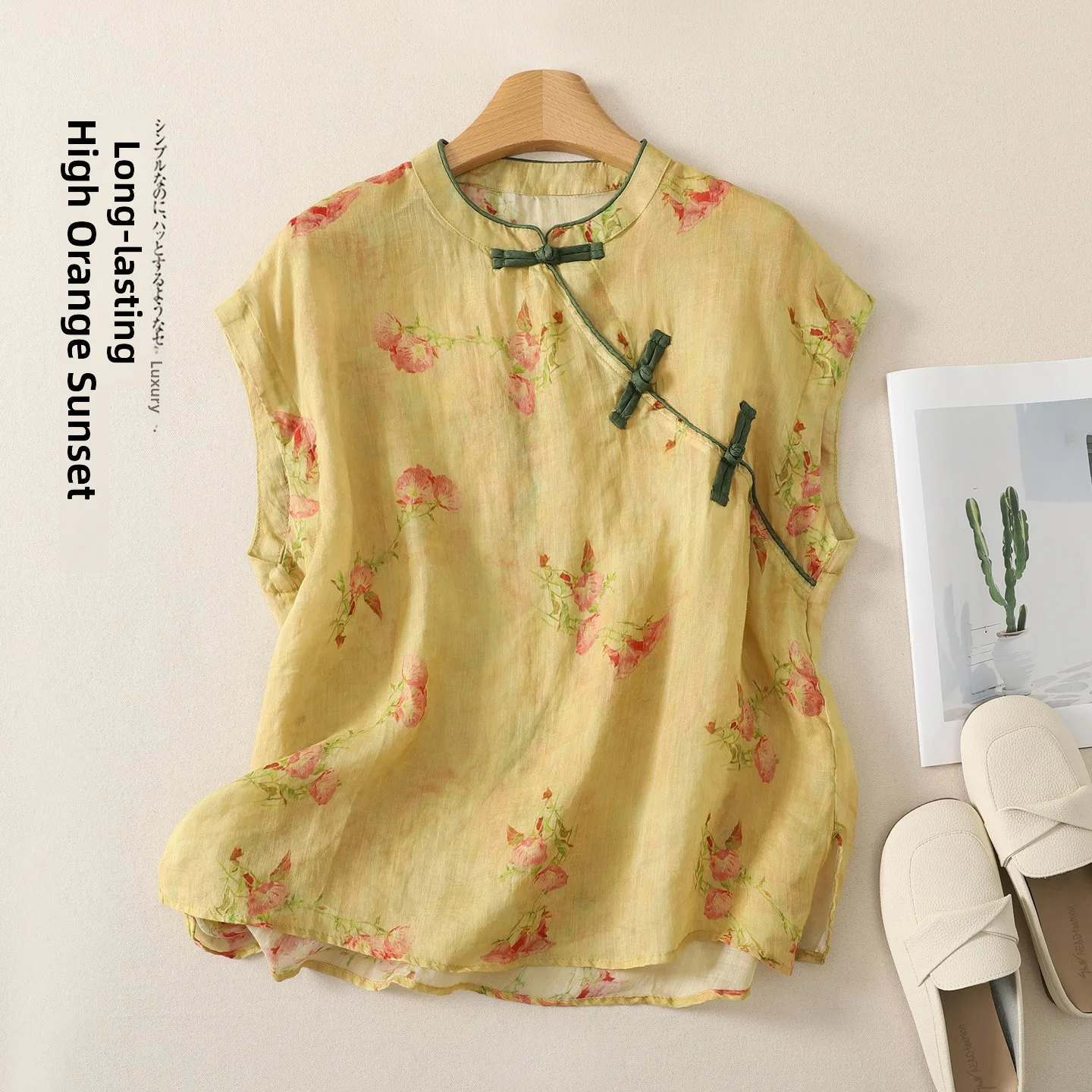 High-End Lightweight Cotton Linen T-Shirt Retro Side Button Base Shirt for Women Summer New Style Commute Artistic Style
High-End Lightweight Cotton Linen T-Shirt Retro Side Button Base Shirt for Women Summer New Style Commute Artistic Style
