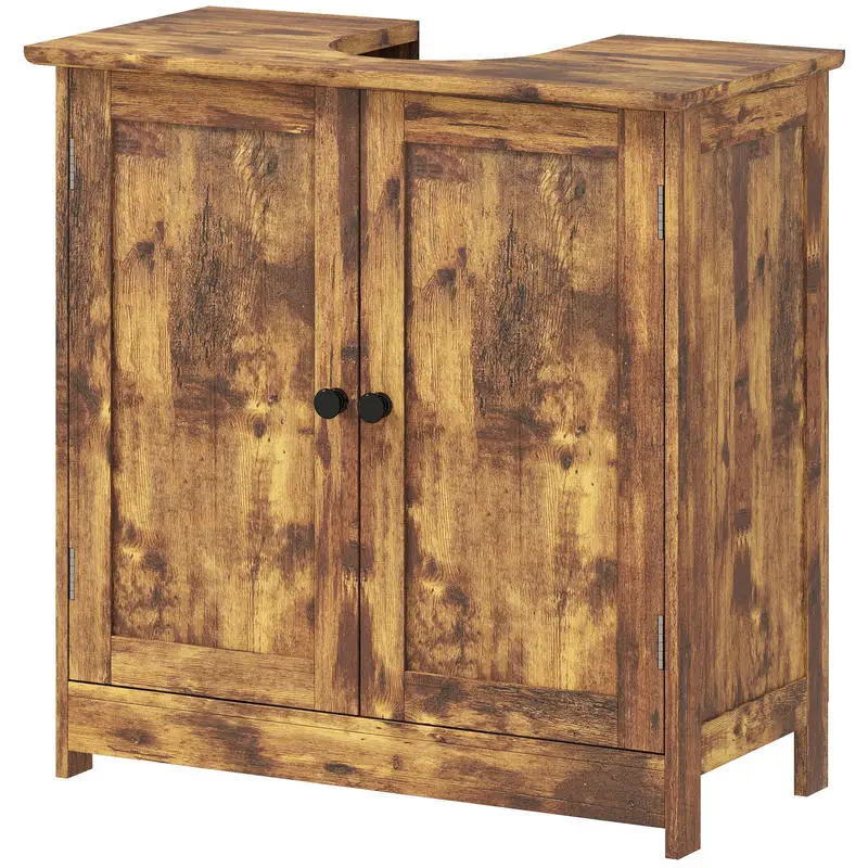 Bathroom Vanity Cabinet, Under Sink Bathroom Cabinet with 2 Doors and Adjustable Shelf, Rustic Brown
Bathroom Vanity Cabinet, Under Sink Bathroom Cabinet with 2 Doors and Adjustable Shelf, Rustic Brown