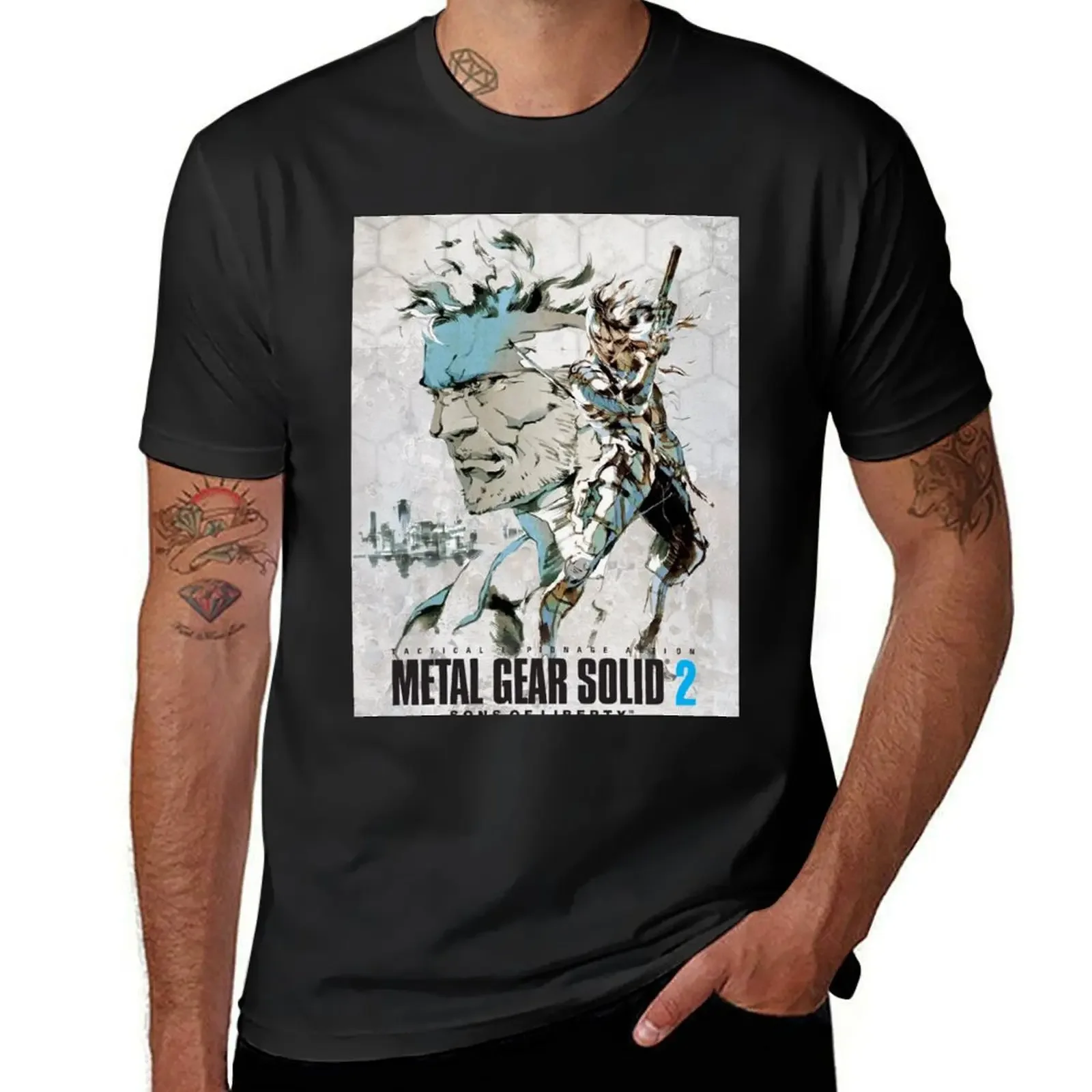 Metal Gear Solid 2 poster T-Shirt street wear graphic t shirt vintage animal prinfor boys plain mens designer clothes
Metal Gear Solid 2 poster T-Shirt street wear graphic t shirt vintage animal prinfor boys plain mens designer clothes