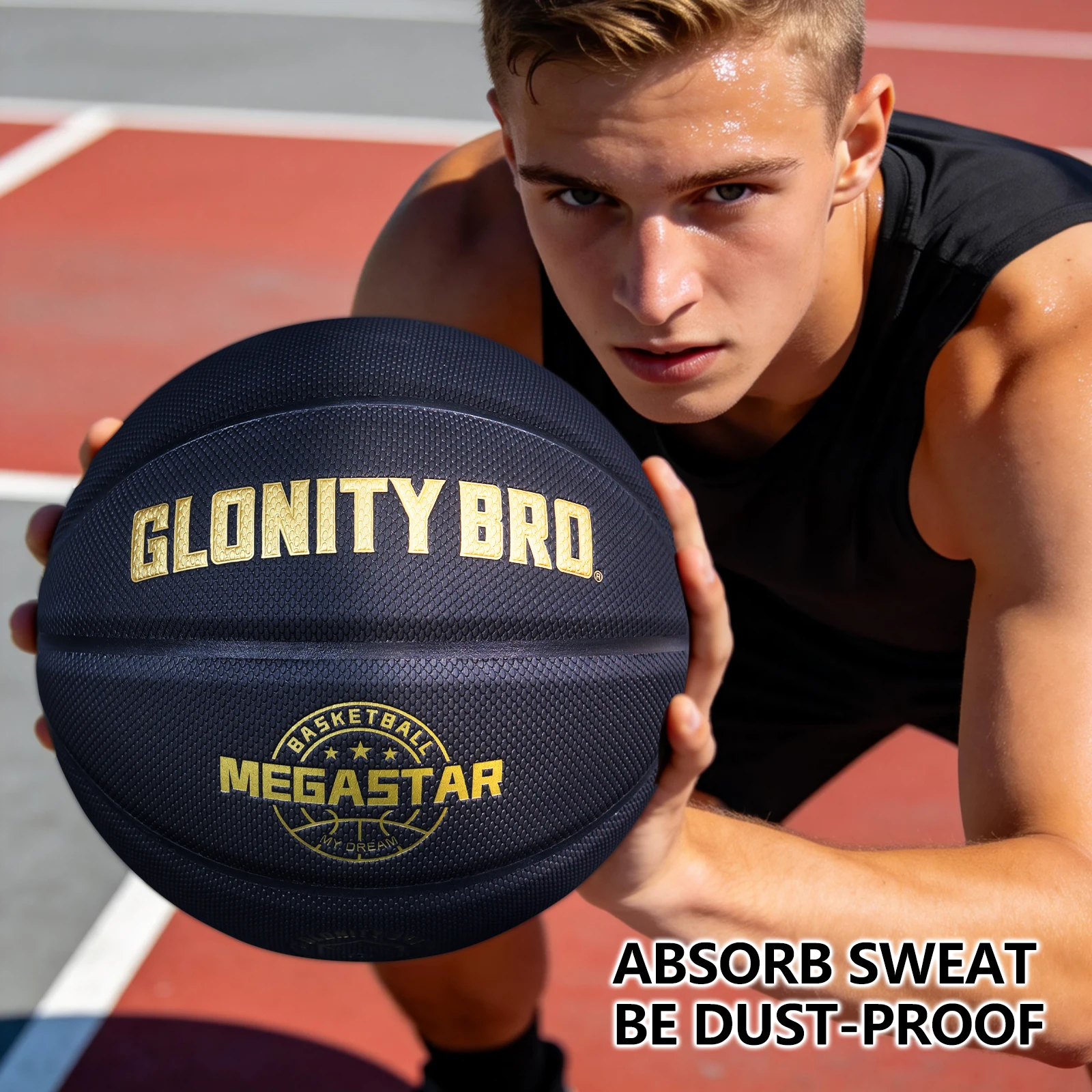Size 6-28.5'' Soft Composite Pu Non-slip Basketball Ball For Indoor Outdoor Enhanced Durability Competition Team Ball Black-Gold
Size 6-28.5'' Soft Composite Pu Non-slip Basketball Ball For Indoor Outdoor Enhanced Durability Competition Team Ball Black-Gold