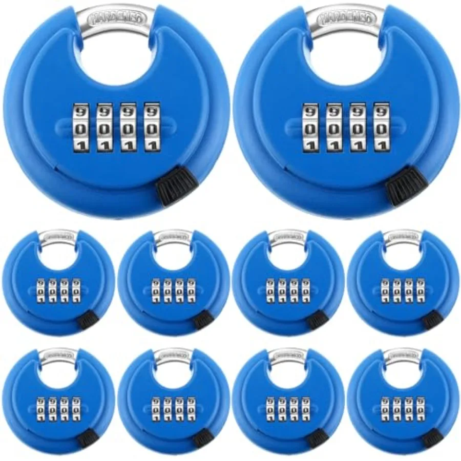 4 Digit Combination Locks Stainless Steel Code Disc Lock Combo Padlock with Hardened Steel Shackle for Sheds Locker Storage Uni
4 Digit Combination Locks Stainless Steel Code Disc Lock Combo Padlock with Hardened Steel Shackle for Sheds Locker Storage Uni
