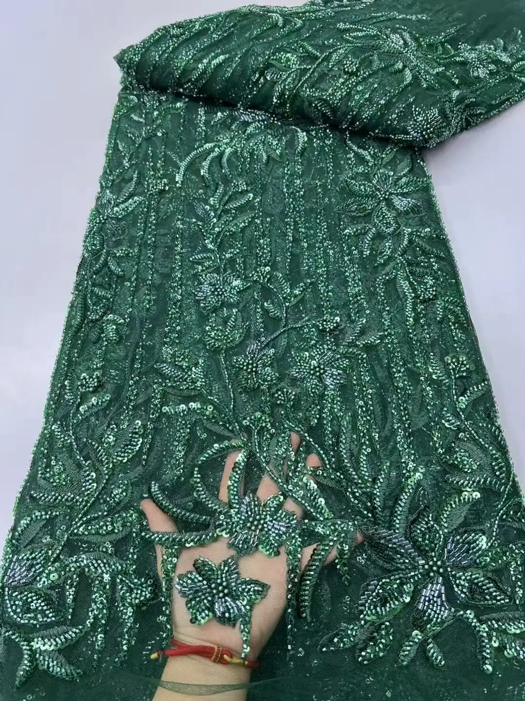 French Tulle Beads Lace Fabric African Lace Fabric 2025 High Quality Nigerian Embroidery Lace Fabric For Wedding Sewing
French Tulle Beads Lace Fabric African Lace Fabric 2025 High Quality Nigerian Embroidery Lace Fabric For Wedding Sewing