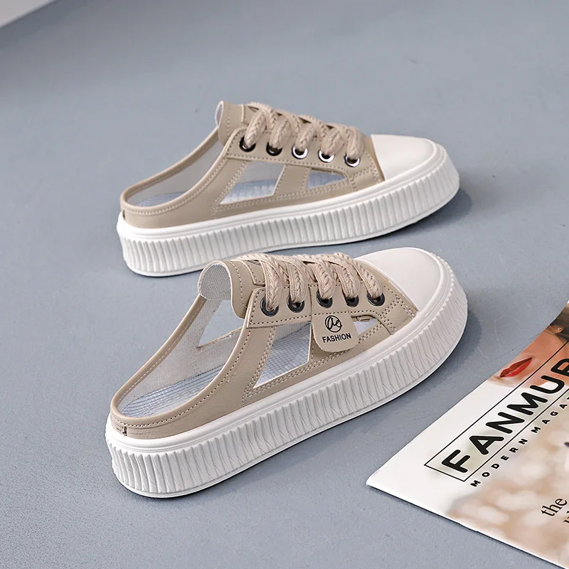Slip-on Womens Platform Shoes Summer Breathable Semi-trailer Casual Shoes Solid Color Closed Toe Luxury Loafers Zapatos De Mujer
Slip-on Womens Platform Shoes Summer Breathable Semi-trailer Casual Shoes Solid Color Closed Toe Luxury Loafers Zapatos De Mujer