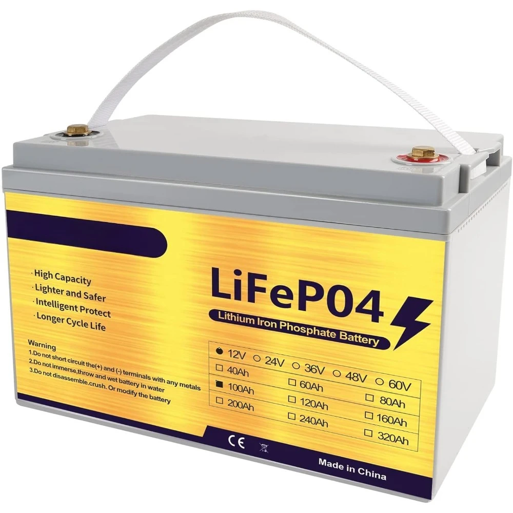 12V 100Ah LiFePO4 Battery, 100Ah Lithium Battery with 100A BMS, 12V Lithium Batteries 8000+ cycles at 100% DOD, Perfect for RV,
12V 100Ah LiFePO4 Battery, 100Ah Lithium Battery with 100A BMS, 12V Lithium Batteries 8000+ cycles at 100% DOD, Perfect for RV,