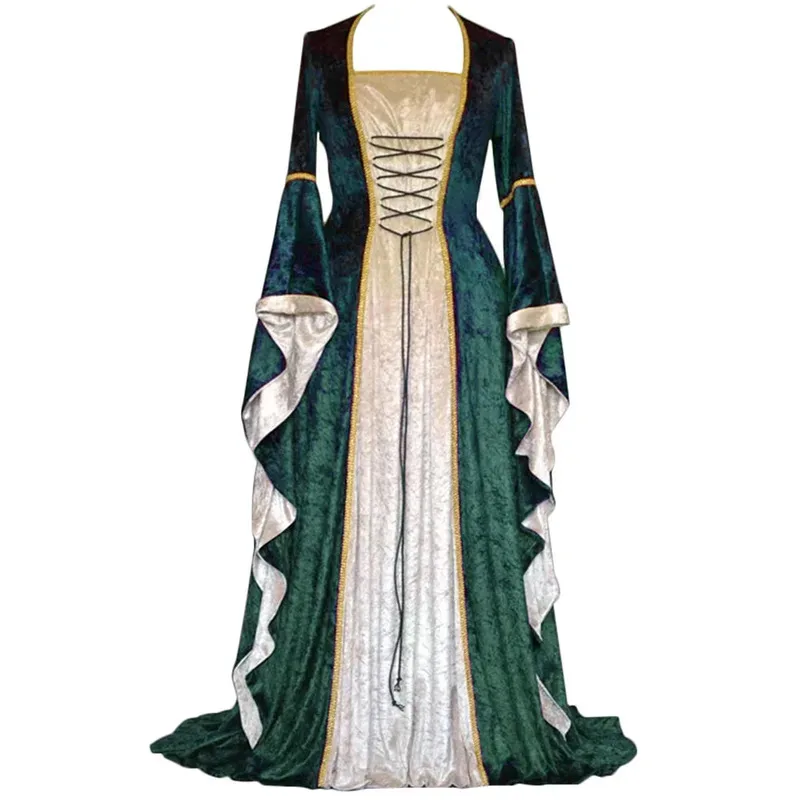 Halloween Women 5XL Plus Size Medieval Retro Court Princress Cosplay Costume Long Dress Elegant Witch Square Collar Masquerade
Halloween Women 5XL Plus Size Medieval Retro Court Princress Cosplay Costume Long Dress Elegant Witch Square Collar Masquerade