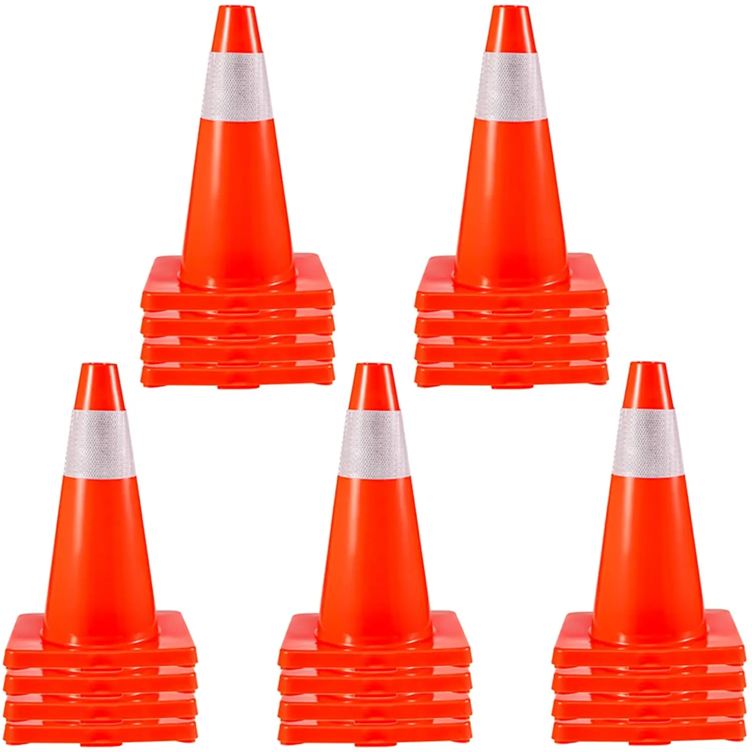 VEVOR 20Pack 18" Traffic Cones, Safety Road Parking Cones PVC Base, Orange Traffic Cone with Reflective Collars, Hazard Construc
VEVOR 20Pack 18" Traffic Cones, Safety Road Parking Cones PVC Base, Orange Traffic Cone with Reflective Collars, Hazard Construc