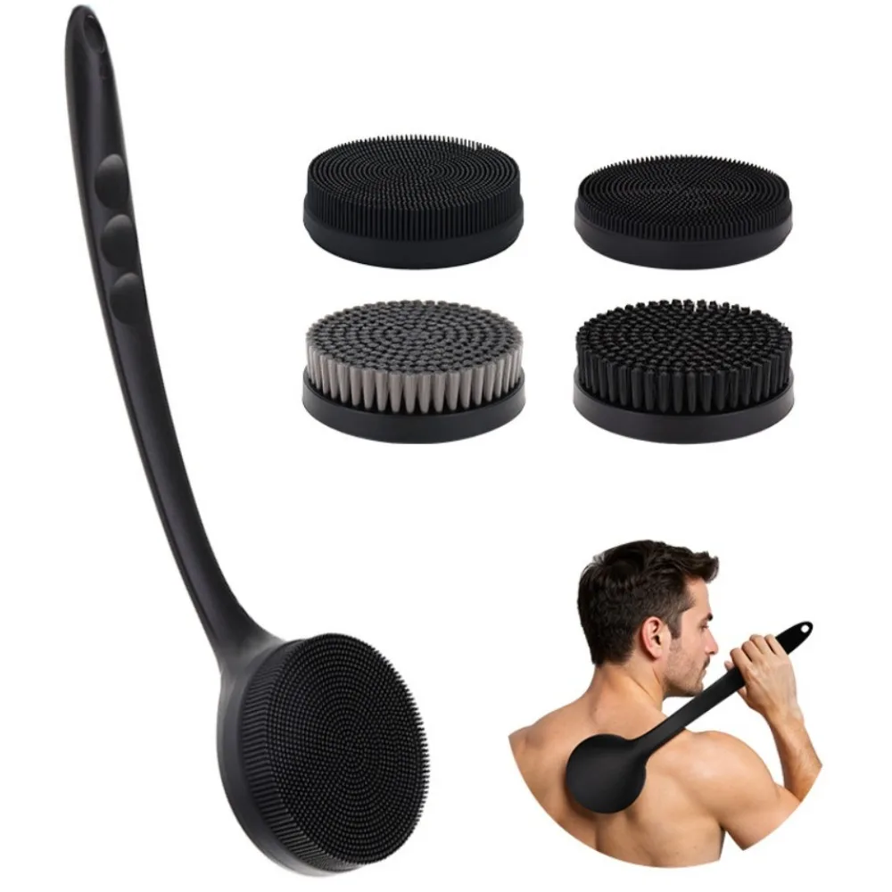 Long Handle Silicone Back Shower Brush with 4 Replaceable Brush Heads Exfoliating Body Scrubber Massage Bath Tool for Men Women
Long Handle Silicone Back Shower Brush with 4 Replaceable Brush Heads Exfoliating Body Scrubber Massage Bath Tool for Men Women