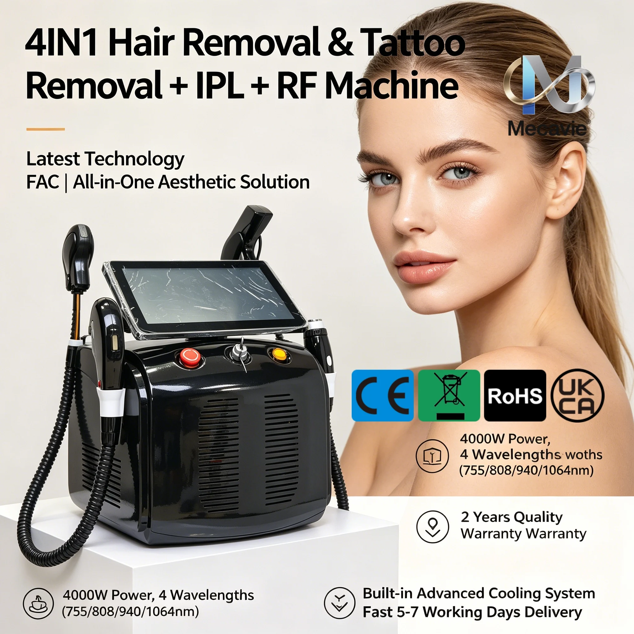 2026 4 Wavelength Laser ND:YAG Machine Painless Hair Removal Device 4in1 Diode Laser Pico Laser Ice Platinum Diode
2026 4 Wavelength Laser ND:YAG Machine Painless Hair Removal Device 4in1 Diode Laser Pico Laser Ice Platinum Diode