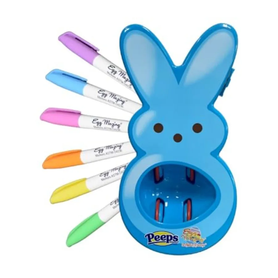 Набор для декорирования яиц Eggmazing - Peeps Bunny - Набор для творчества, включает 6 цветных быстросохнущих нетоксичных маркеров синего цвета
Набор для декорирования яиц Eggmazing - Peeps Bunny - Набор для творчества, включает 6 цветных быстросохнущих нетоксичных маркеров синего цвета