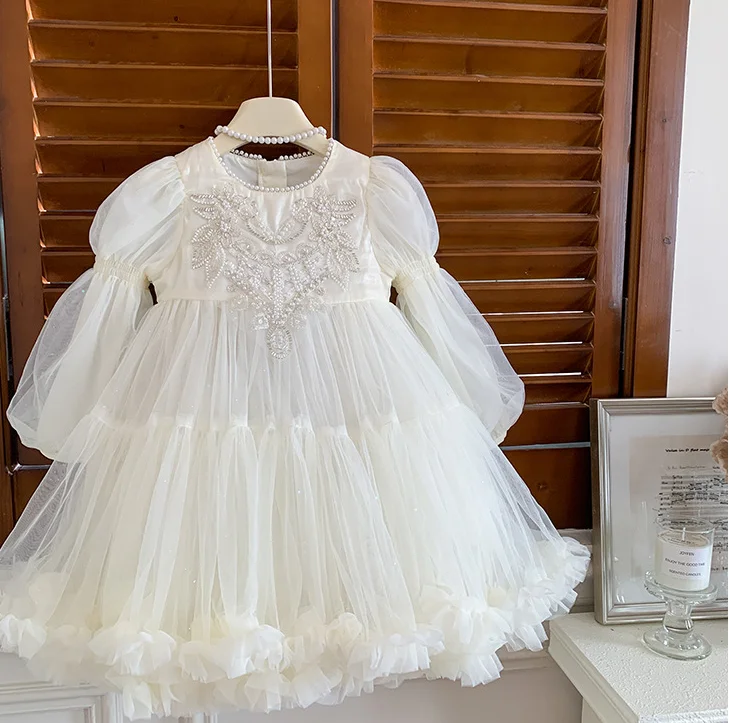 New Baby Fall Long Sleeve Sequined Mesh Lantern Sleeve Tutu Dress, Princess Kids Fashion Party Dresses 3-8 T
New Baby Fall Long Sleeve Sequined Mesh Lantern Sleeve Tutu Dress, Princess Kids Fashion Party Dresses 3-8 T