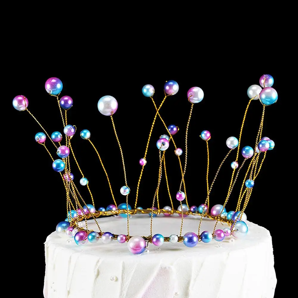 Metal Pearl Princess Crown Cake Topper Artificial Pearls Headdress Wedding Cake Decorating Baby Shower Birthday Cake Topper
Metal Pearl Princess Crown Cake Topper Artificial Pearls Headdress Wedding Cake Decorating Baby Shower Birthday Cake Topper