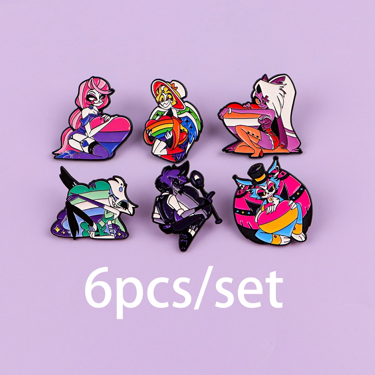 6pcs Rainbow Enamel Pin Cartoon Anime Brooch For Coat Backpack Pins Fashion Lapel Badges Jewelry Gift for Friends
6pcs Rainbow Enamel Pin Cartoon Anime Brooch For Coat Backpack Pins Fashion Lapel Badges Jewelry Gift for Friends