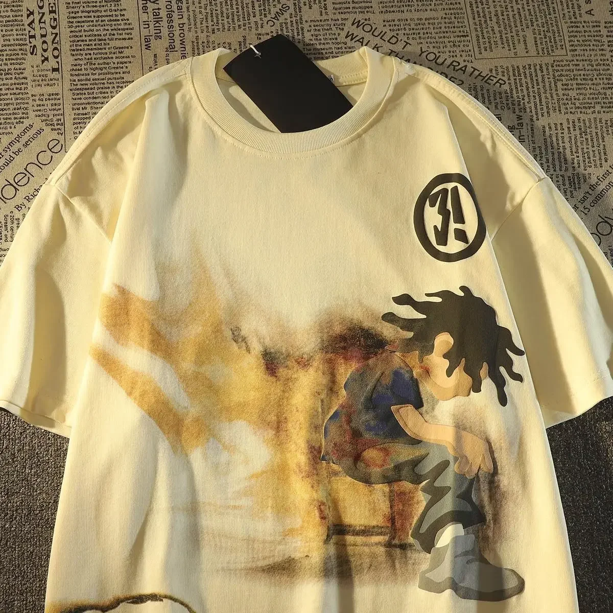 Vintage Cartoon Cotton Short Sleeve T-shirt for Men and Women Summer Loose Street Fashion Brand Heavy Duty Half Sleeve Top
Vintage Cartoon Cotton Short Sleeve T-shirt for Men and Women Summer Loose Street Fashion Brand Heavy Duty Half Sleeve Top