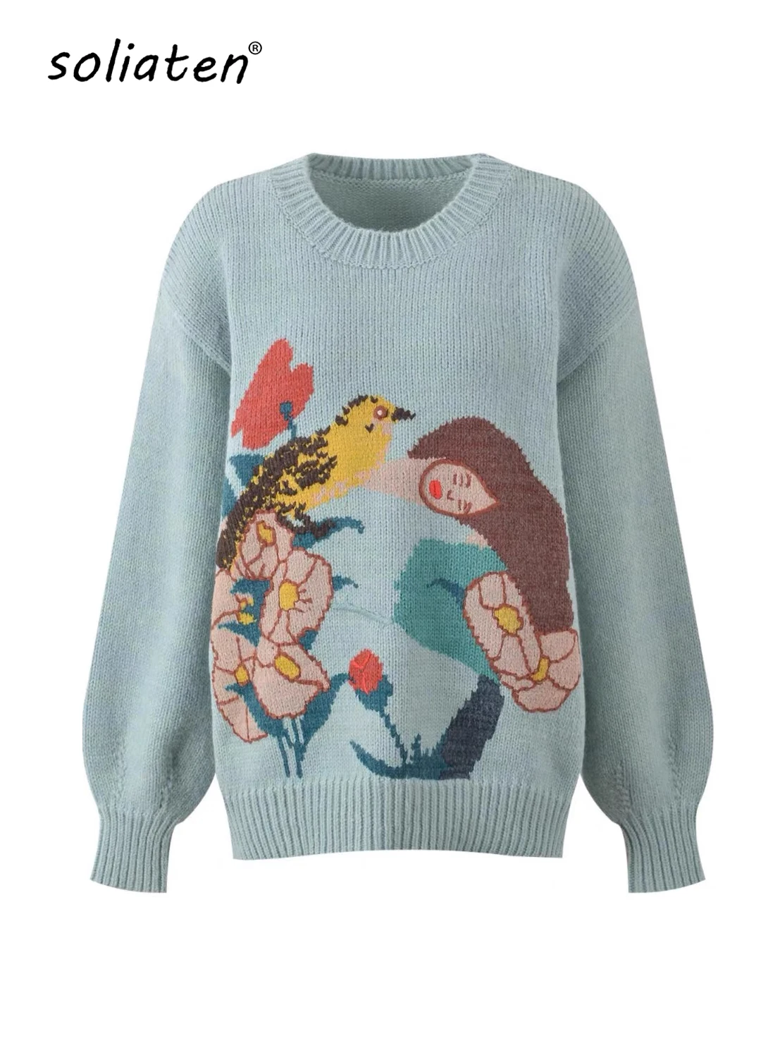 Y2k New High Quality Runway Designer Girl Print Knitted Sweaters Pullovers Women Autumn Winter Harajuku Sweet Jumpber C-042
Y2k New High Quality Runway Designer Girl Print Knitted Sweaters Pullovers Women Autumn Winter Harajuku Sweet Jumpber C-042