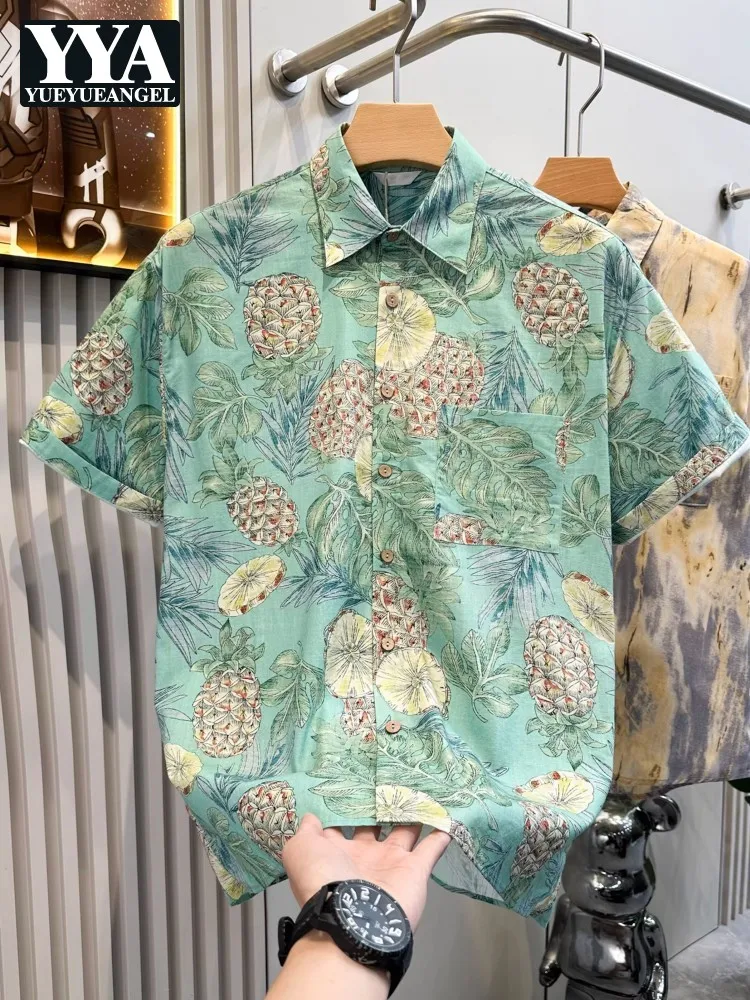 Hawaii Mens Short Sleeve Printed Shirt New Summer Loose Fit Single Breasted Tops High Street Holiday Casual Beach Shirts Male
Hawaii Mens Short Sleeve Printed Shirt New Summer Loose Fit Single Breasted Tops High Street Holiday Casual Beach Shirts Male