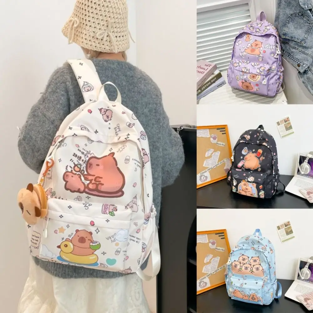 New Large Capacity Capybara Backpack Cartoon Canvas Students Schoolbag Ultra-light Breathable Book Bag Gifts
New Large Capacity Capybara Backpack Cartoon Canvas Students Schoolbag Ultra-light Breathable Book Bag Gifts