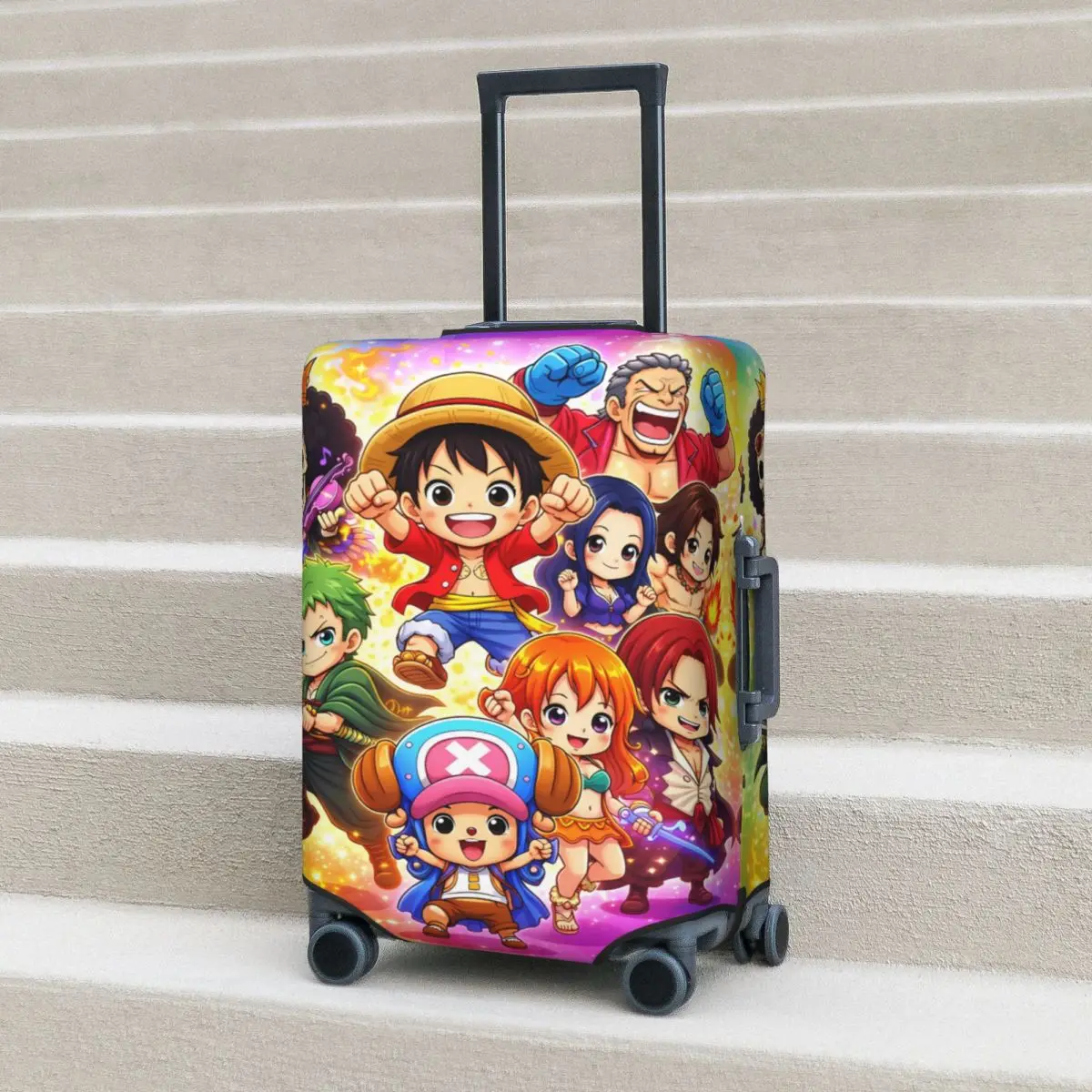 Rainbow Chibi Crew Anime One Piece Suitcase Cover Strectch Business Protection Luggage Case Vacation
Rainbow Chibi Crew Anime One Piece Suitcase Cover Strectch Business Protection Luggage Case Vacation