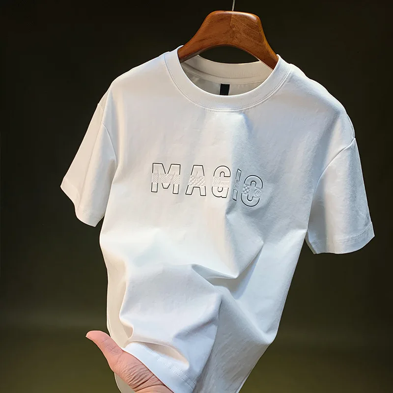 Short sleeved T-shirt for men in summer 2025, new oversized loose half sleeved shirt, printed thin breathable T-shirt
Short sleeved T-shirt for men in summer 2025, new oversized loose half sleeved shirt, printed thin breathable T-shirt