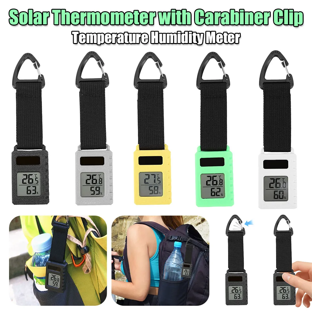 Pocket Thermometer with Carabiner Clip Temperature Humidity Meter Sensor Gauge Travel Mountaineering Vehicle Pendant Keychain
Pocket Thermometer with Carabiner Clip Temperature Humidity Meter Sensor Gauge Travel Mountaineering Vehicle Pendant Keychain