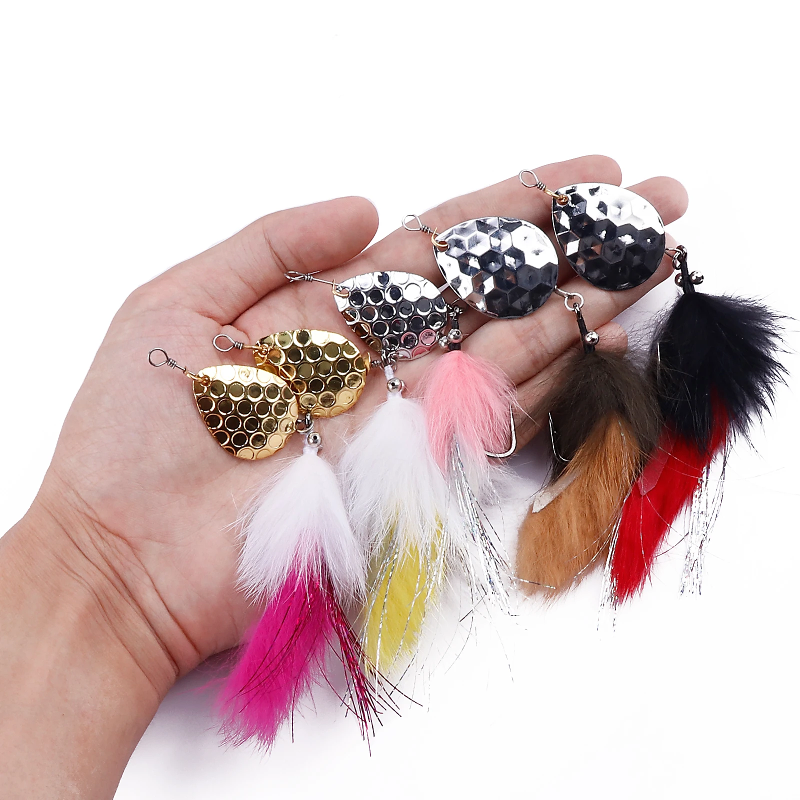 5pcs Fishing Spinner with Feathered Roostertail Single Hook 12.23g Bunny Streamer Fly Spinner Inline Spinner Spinnerbait
5pcs Fishing Spinner with Feathered Roostertail Single Hook 12.23g Bunny Streamer Fly Spinner Inline Spinner Spinnerbait