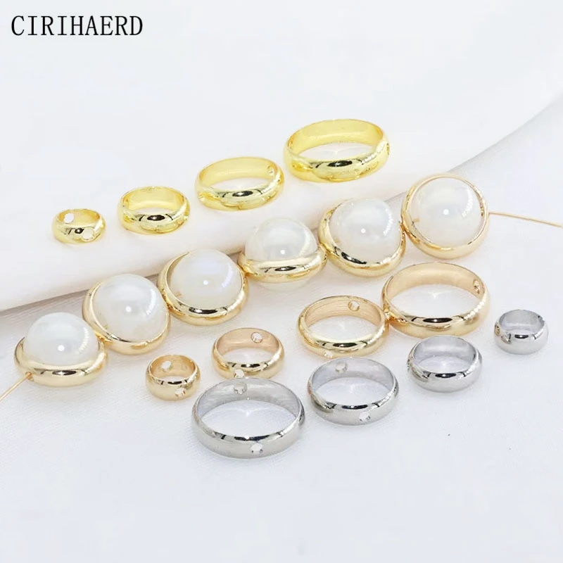 20PCS DIY Accessories Spacer Bead Sleeve 14K Gold/Rhodium Plated Round Frame Through Beads Connector For Jewelry Making Supplies
20PCS DIY Accessories Spacer Bead Sleeve 14K Gold/Rhodium Plated Round Frame Through Beads Connector For Jewelry Making Supplies